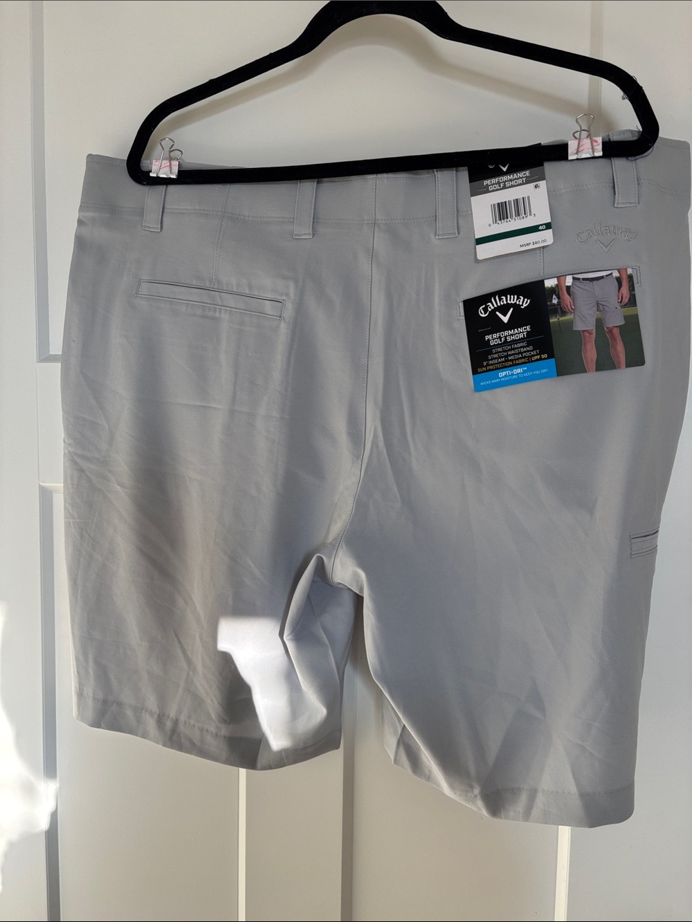 Callaway Light Gray Men's Golf Hybrid Shorts size 40